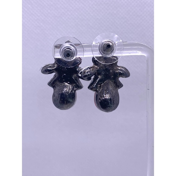 Imitation Red Ruby Rhinestone Cubic Zirconia CZ Post Earrings Set - Picture 6 of 7